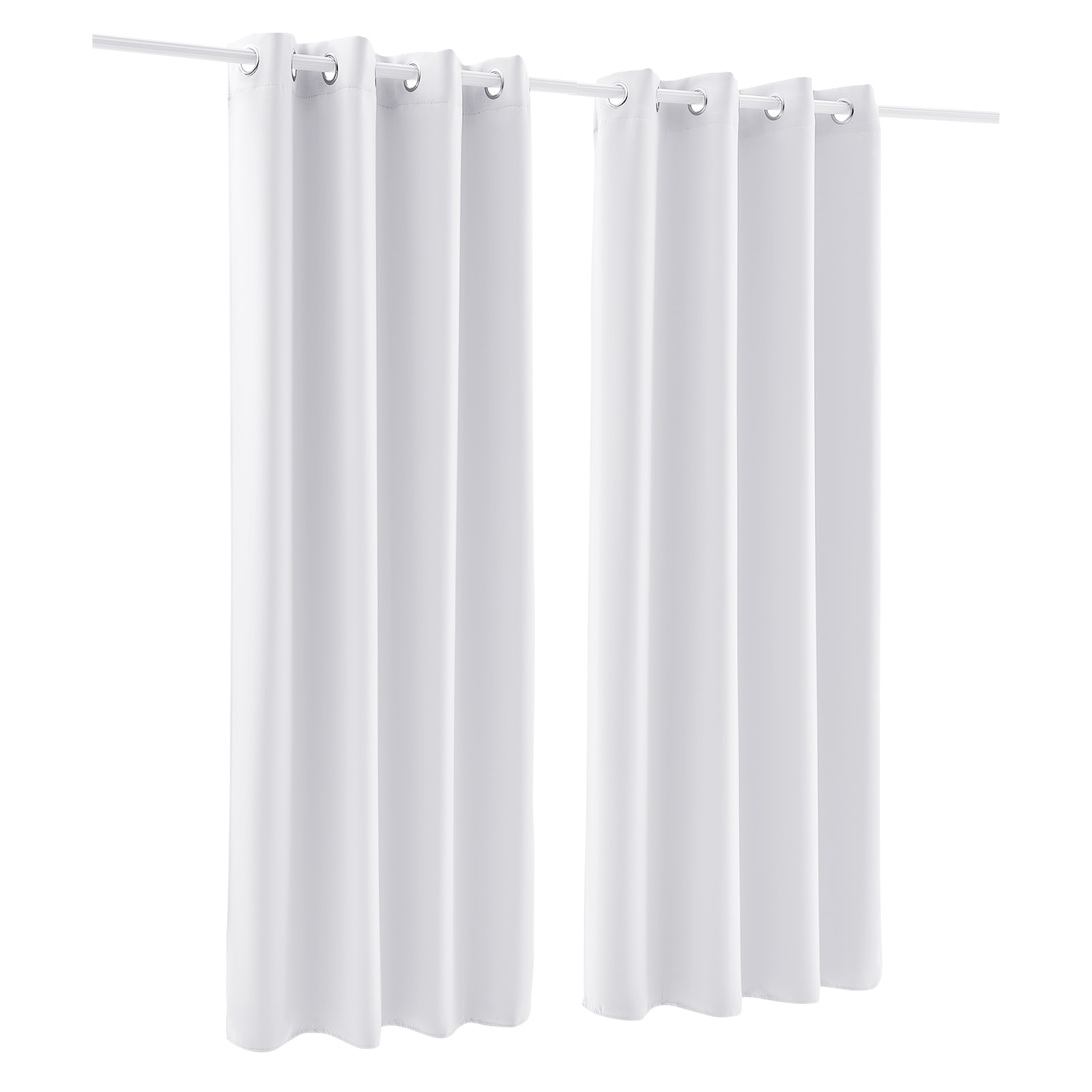 Set Of 2 Blackout Curtains With Grommets Thermal Insulated Drapes_voghion.com